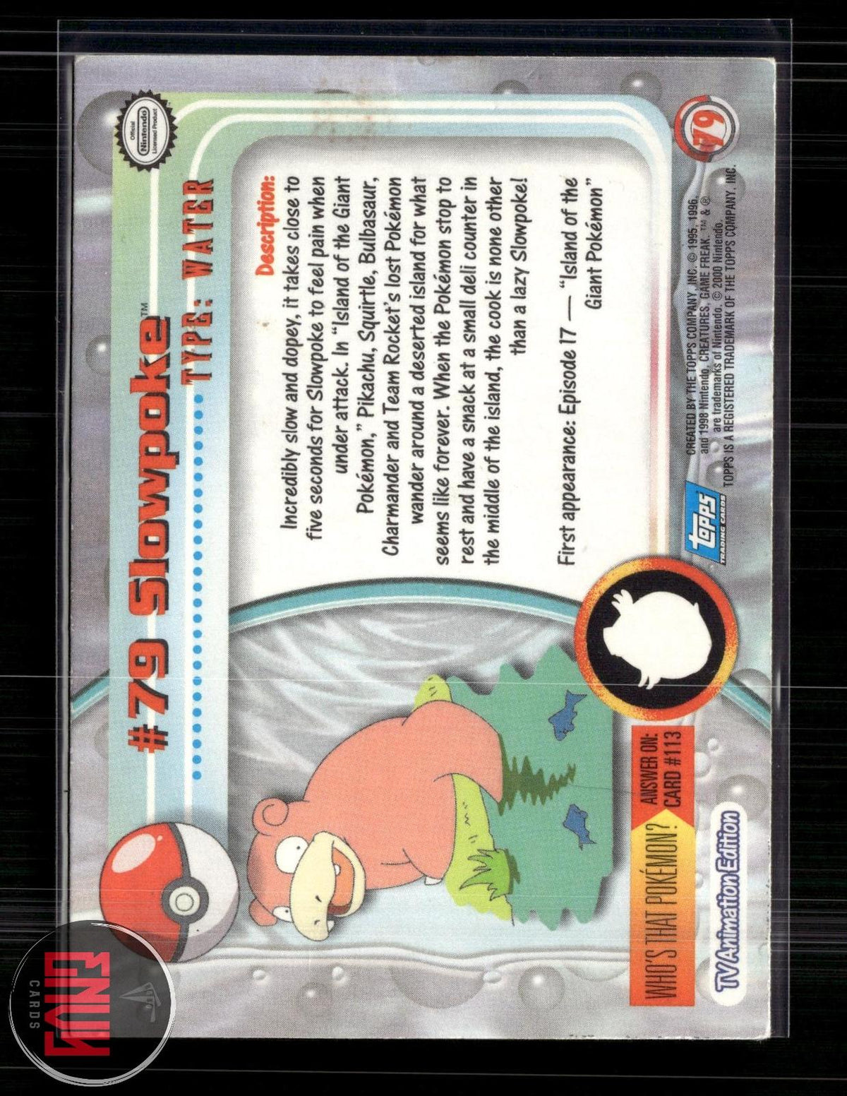 Slowpoke LP #79 Topps Trading Cards Series 2 Pokemon