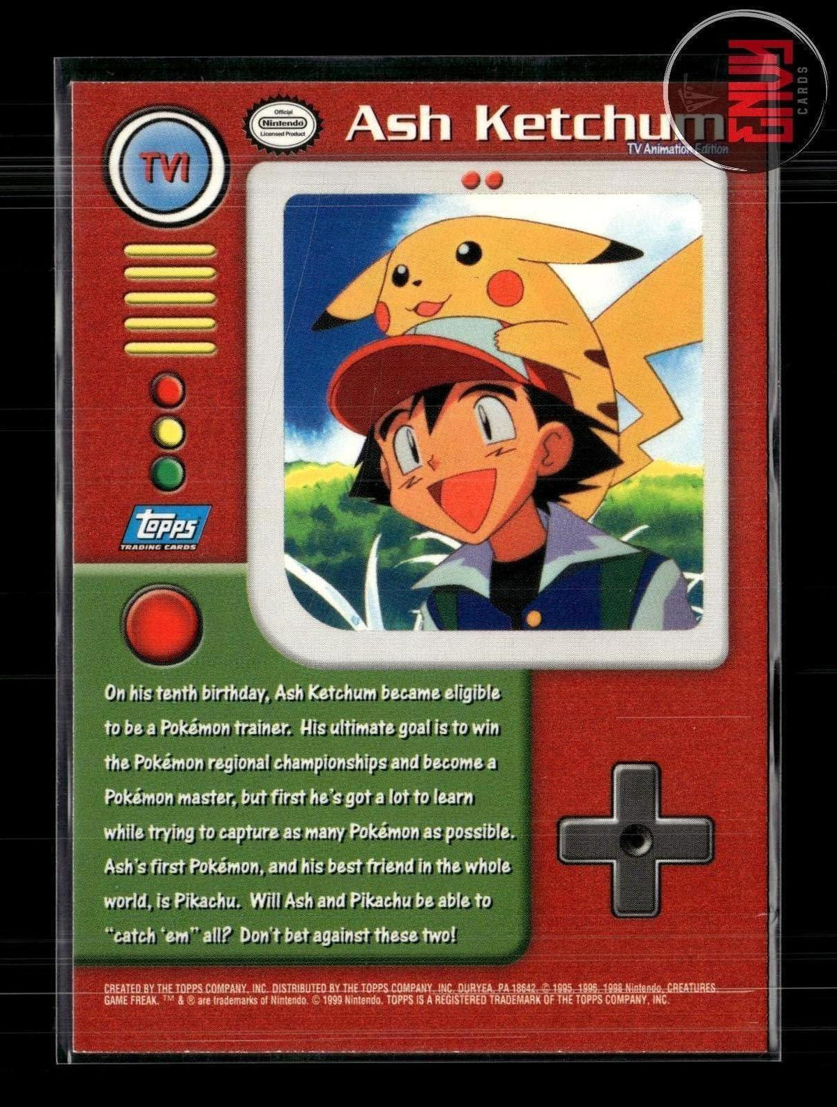 Ash Ketchum LP #77 Topps Trading Cards Series 1 Pokemon
