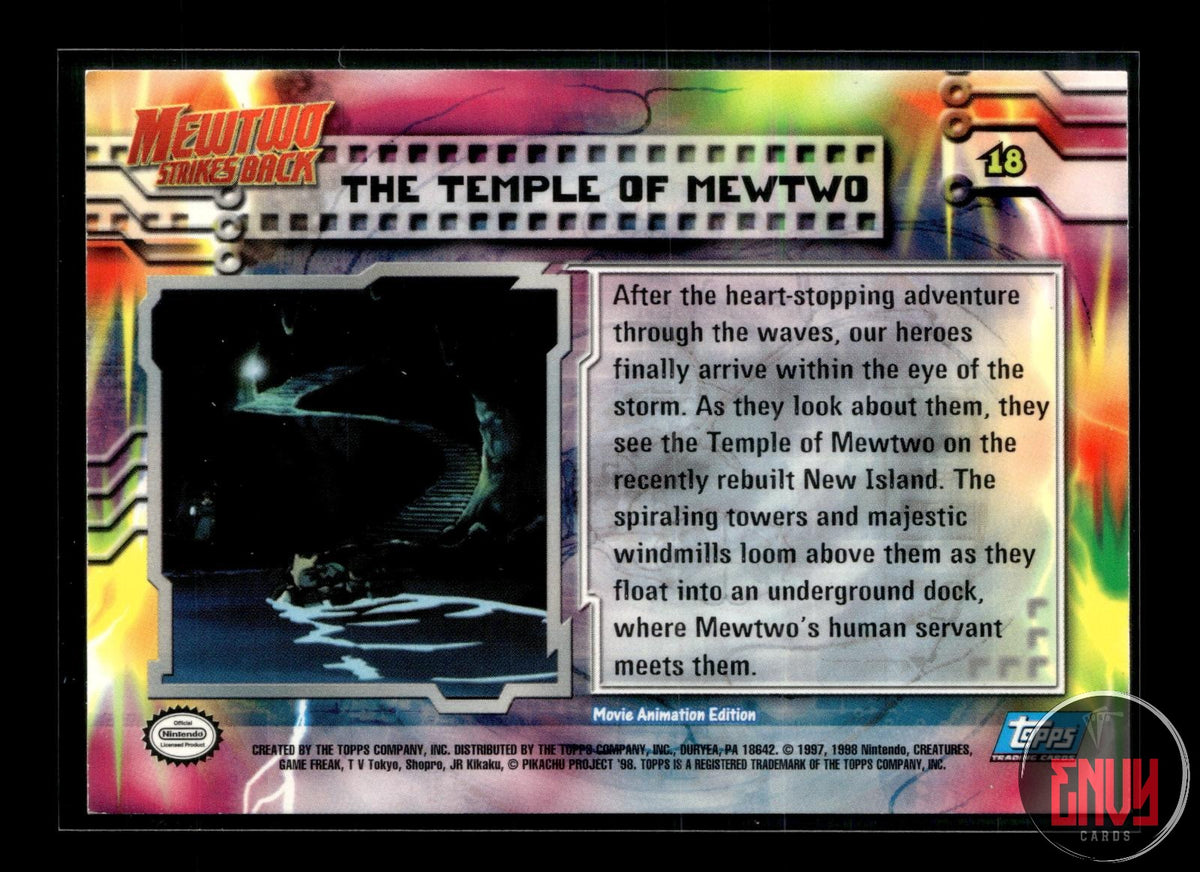 The Temple Of Mewtwo LP #18 Topps The First Movie Trading Cards Pokemon FOIL
