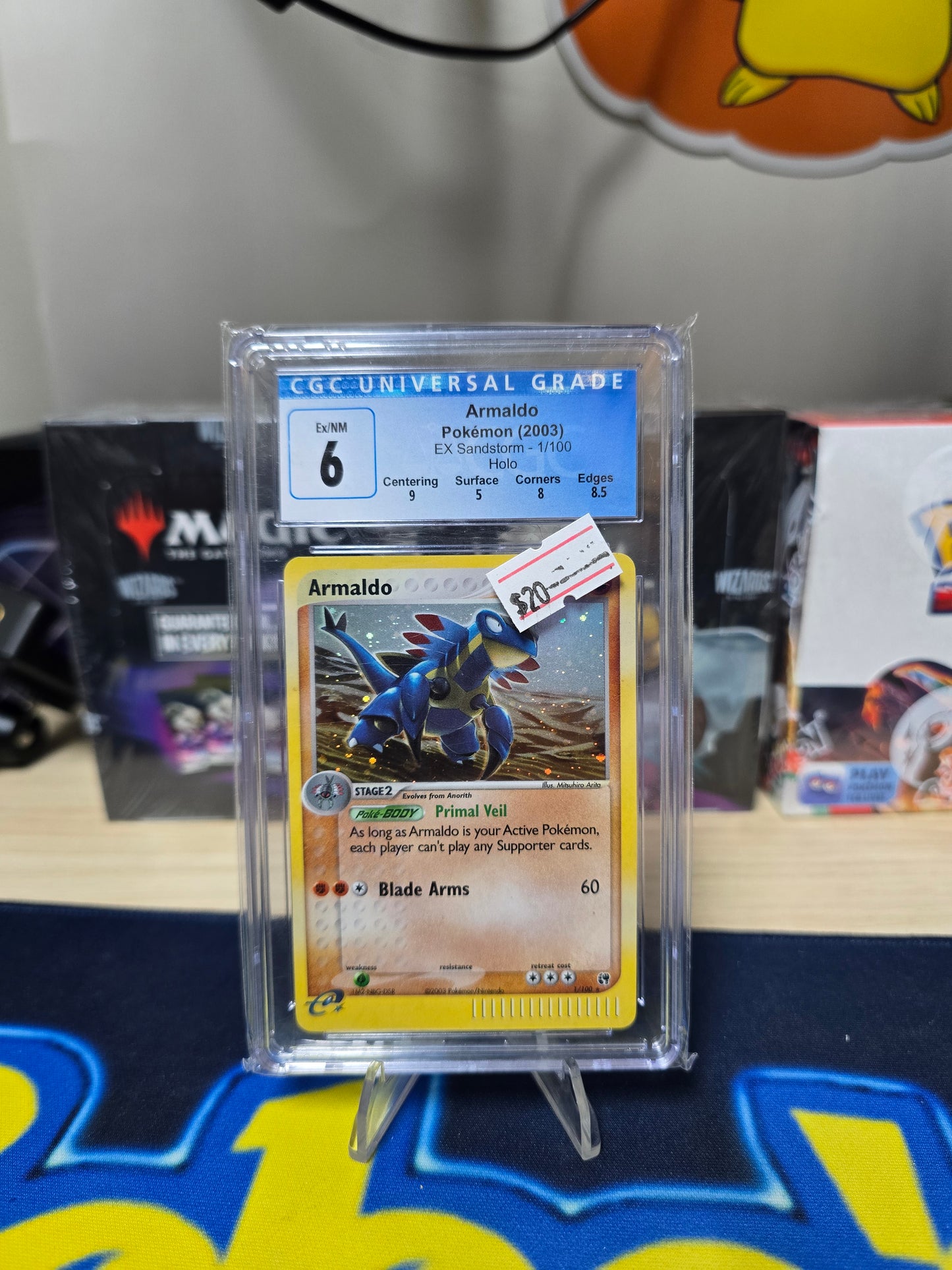 Pokemon Armaldo HOLO EX Sandstorm CGC 6