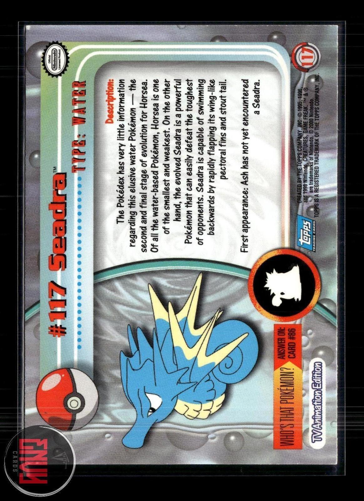 Seadra LP #117 Topps Trading Cards Series 2 Pokemon