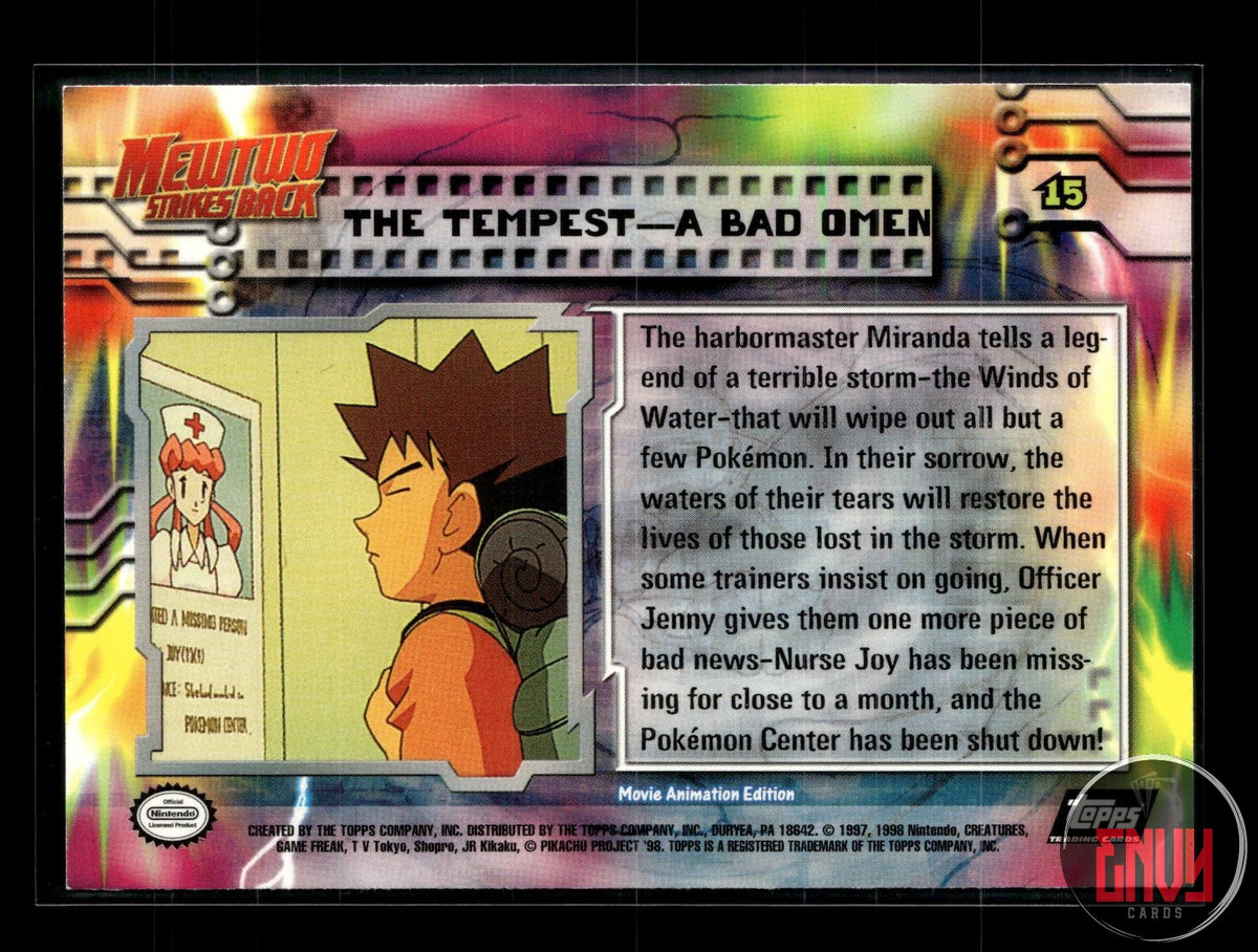 The Tempest - A Bad Omen LP #15 Topps The First Movie Trading Cards Pokemon