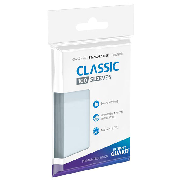 Card Sleeves: Classic Soft Sleeves Standard Size- Transparent (100)