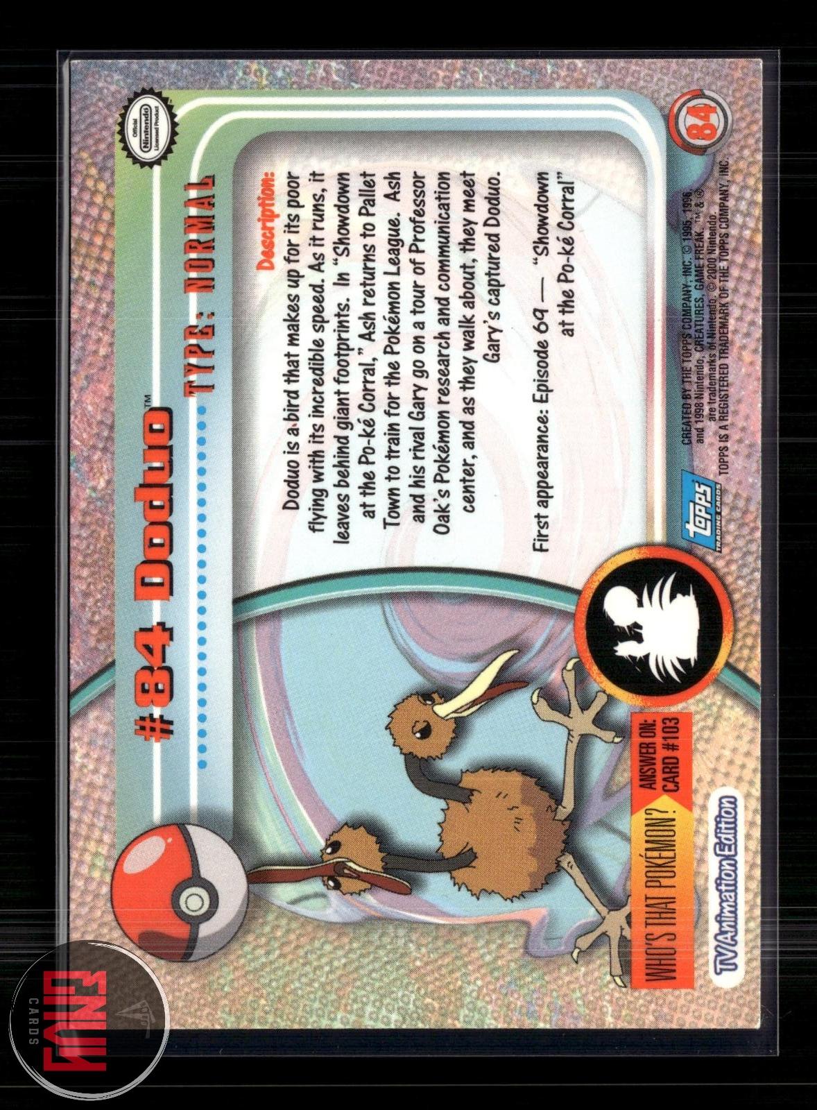 Doduo LP #84 Topps Trading Cards Series 2 Pokemon