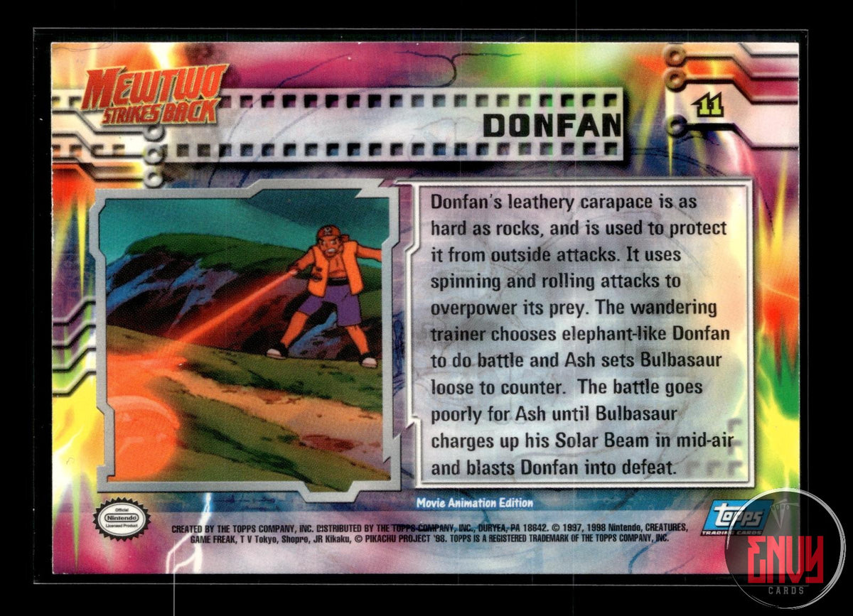 Donfan LP #11 Topps The First Movie Trading Cards Pokemon FOIL