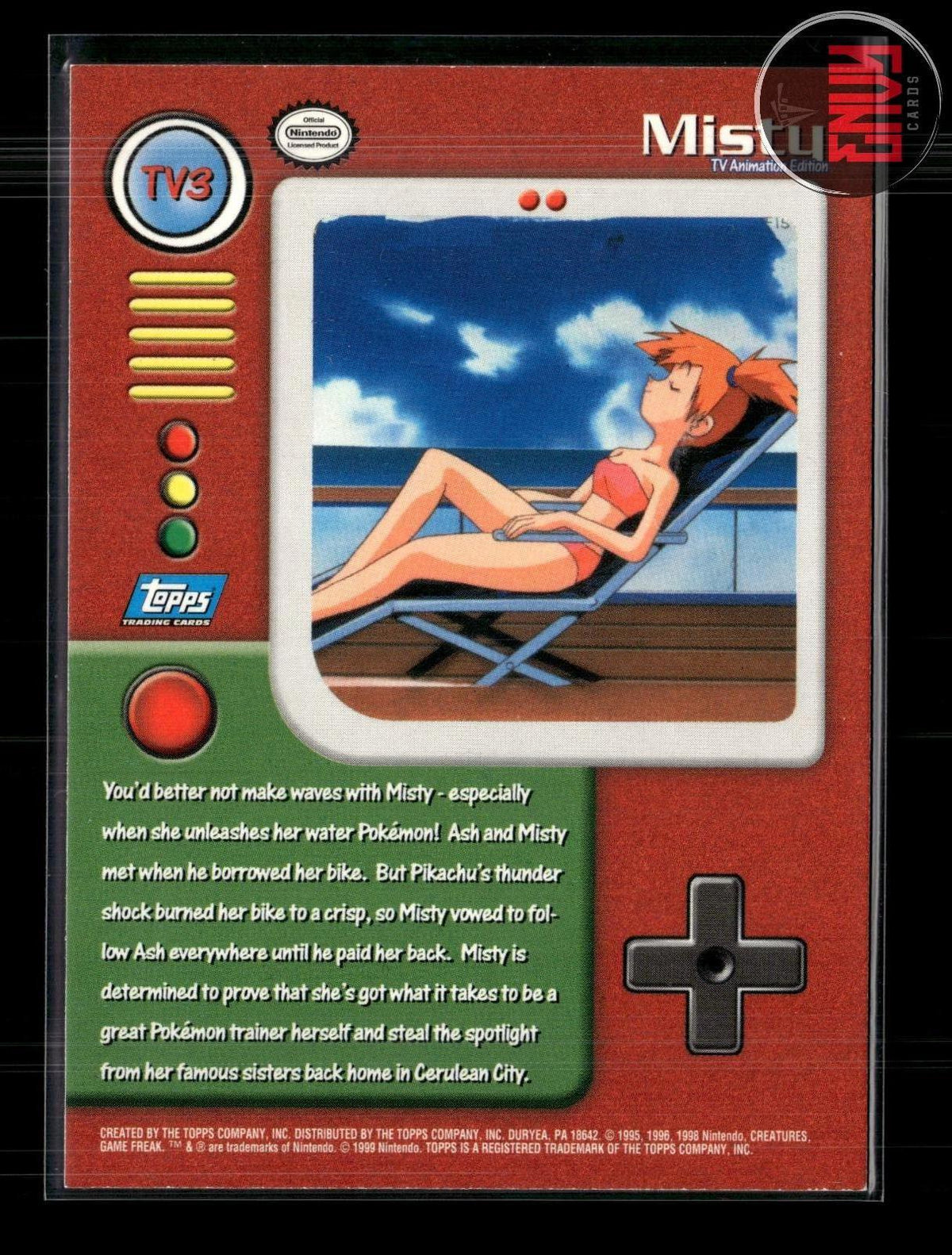 Misty LP #79 Topps Trading Cards Series 1 Pokemon