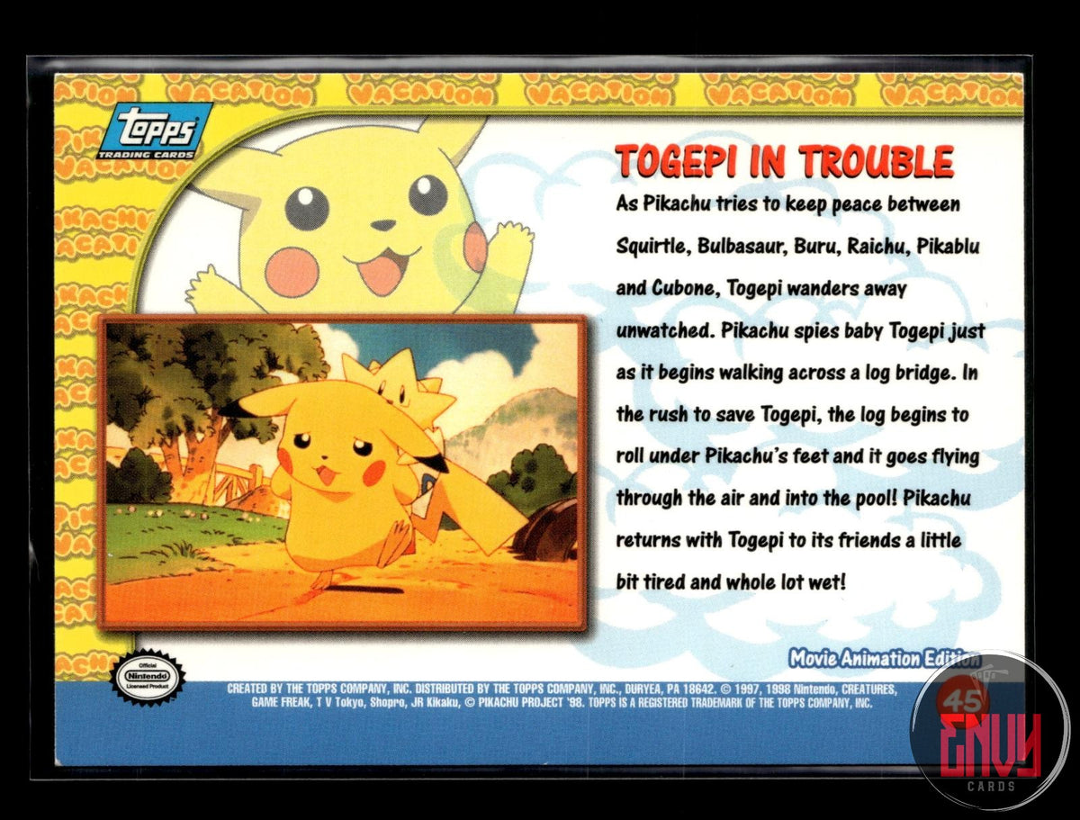 Togepi In Trouble LP #45 Topps The First Movie Trading Cards Pokemon