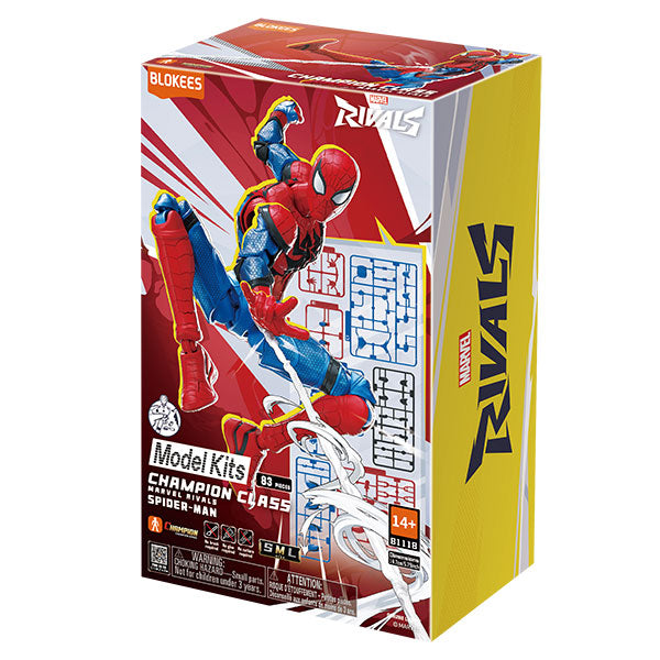 Marvel Blokees: 5.3-inch Champion Class Model Kit- Marvel Rivals- CC06 Spider-Man