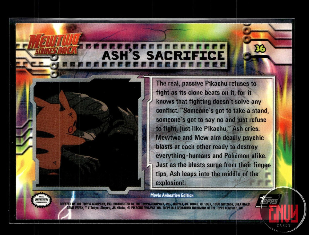 Ash's Sacrifice LP #36 Topps The First Movie Trading Cards Pokemon