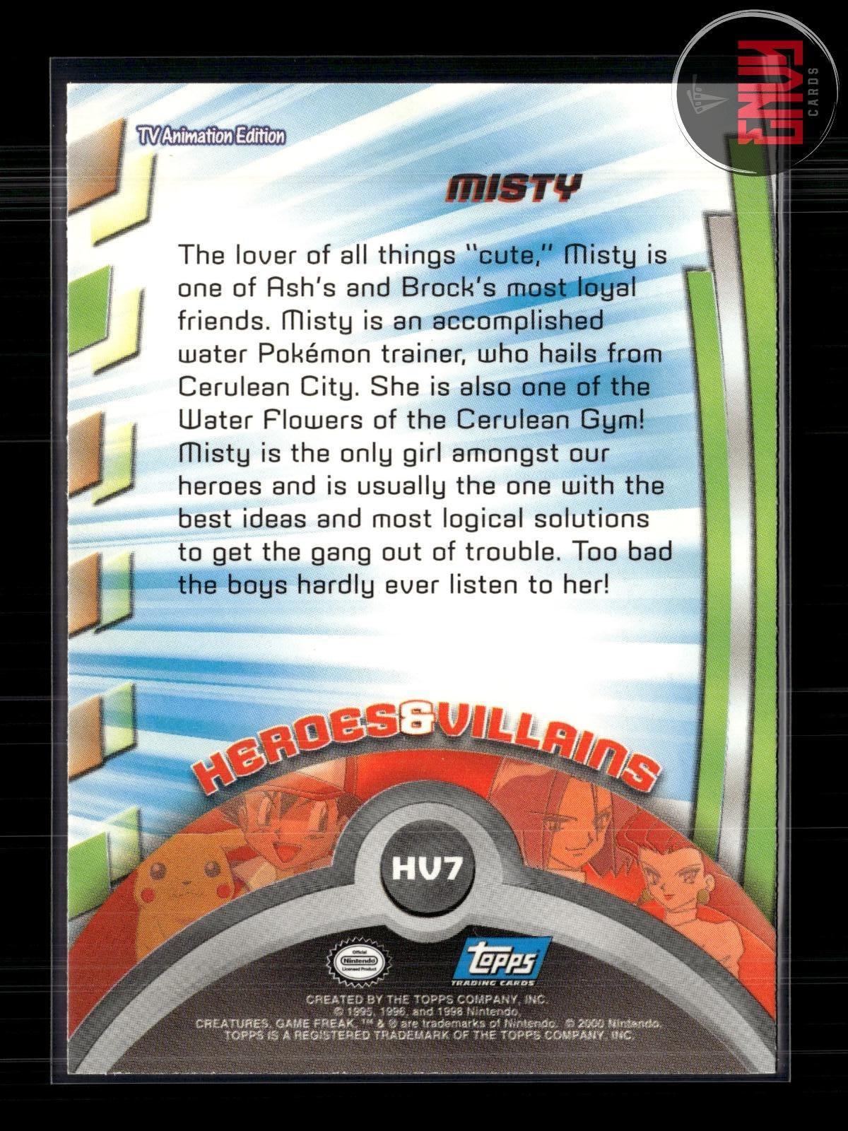 Misty LP #153 Topps Trading Cards Series 3 Pokemon