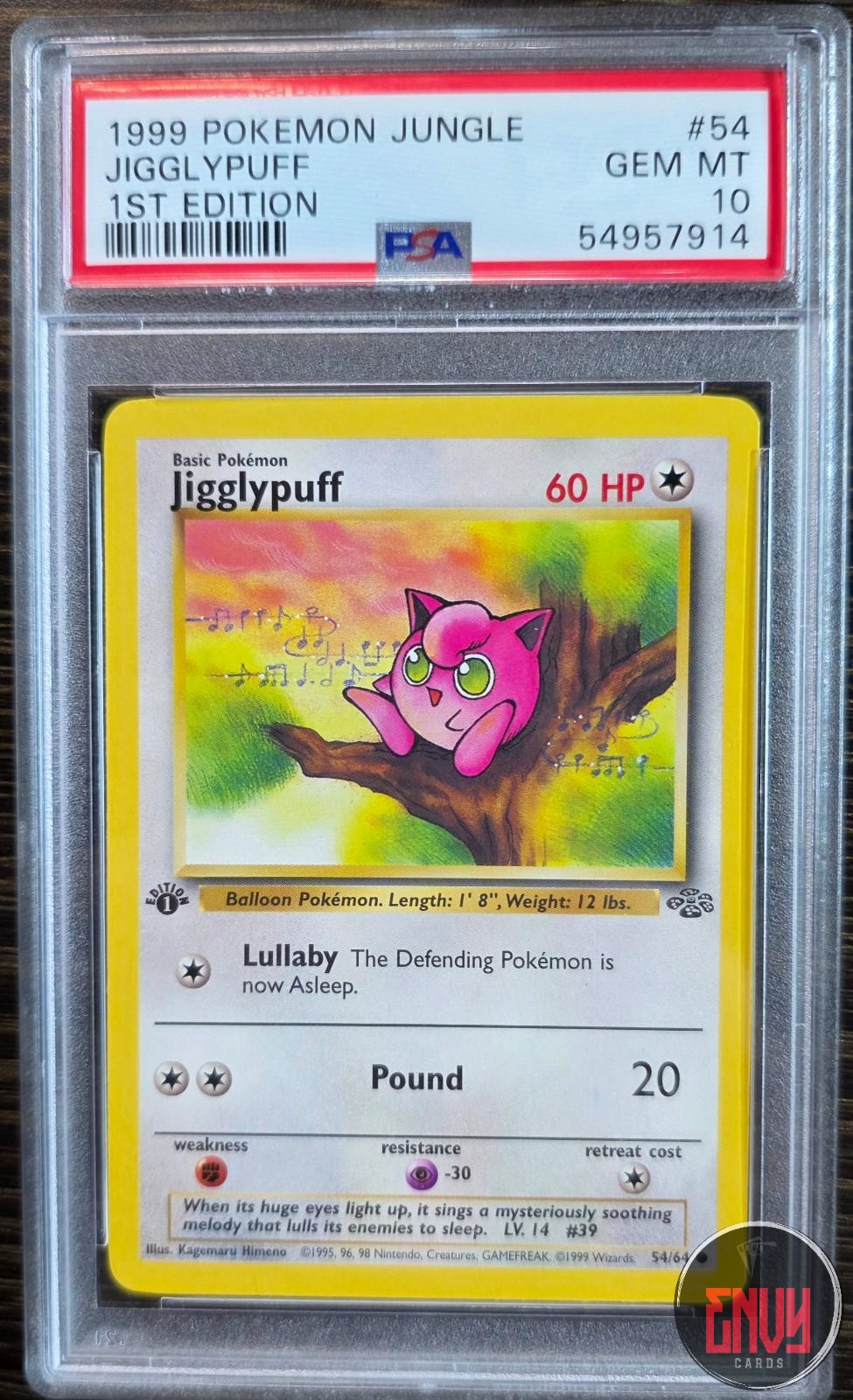 Jigglypuff 54/64 1st Edition Jungle Pokemon PSA 10 Gem Mint