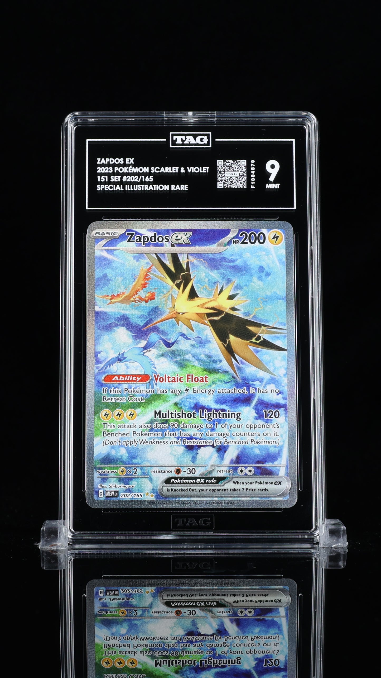 Zapdos EX SIR S&V 151 202/165 TAG 9
