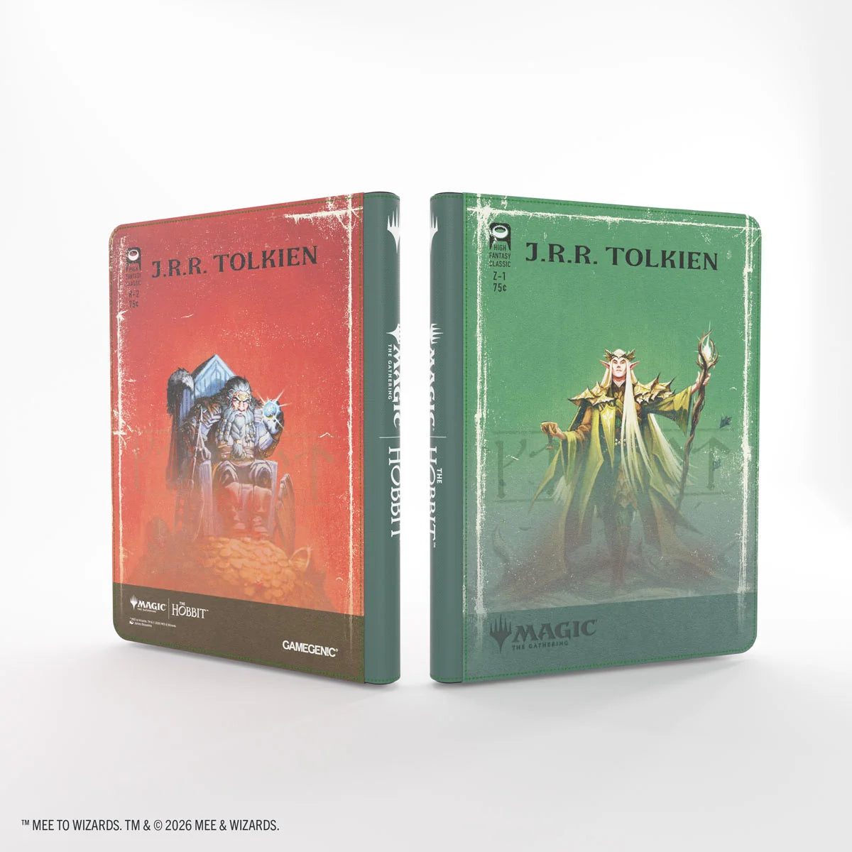 Gamegenic- Magic: The Gathering | The Hobbit Zip-Up Album 18-Pocket - Thranduil, the Elvenking/ The Mountain-king