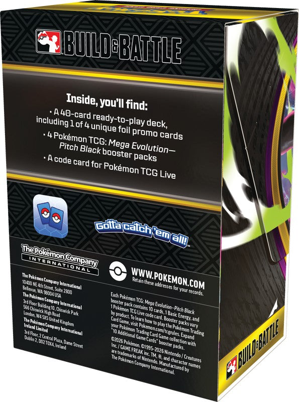 Pokemon TCG: Mega Evolution: Pitch Black ME05 Build and Battle Box