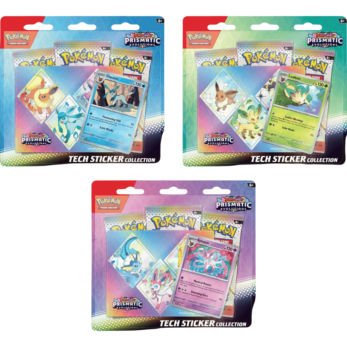 Pokemon Scarlet & Violet Prismatic Evolutions- Tech Sticker Collection (3 varieties)