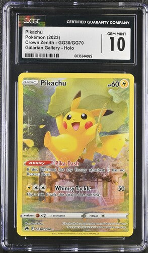 Pikachu TG Crown Zenith GG30/GG70 CGC 10