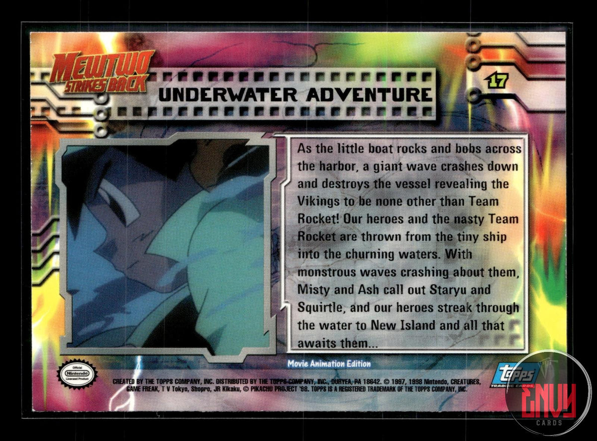 Underwater Adventure LP #17 Topps The First Movie Trading Cards Pokemon