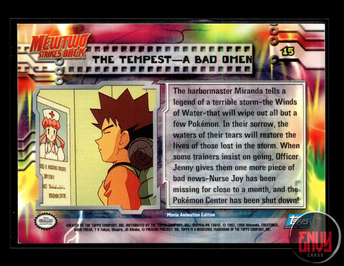 The Tempest - A Bad Omen LP #15 Topps The First Movie Trading Cards Pokemon FOIL