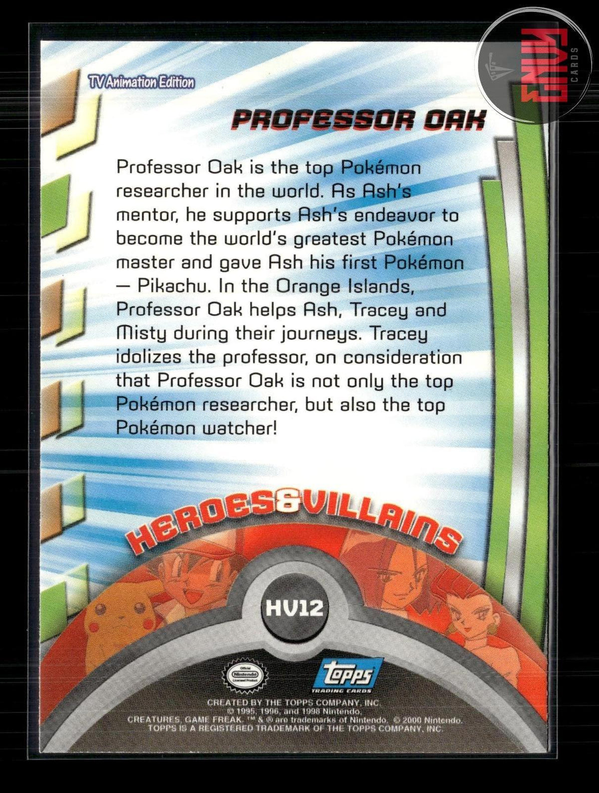 Professor Oak LP #33 Topps Johto Trading Cards Series 3 Pokemon