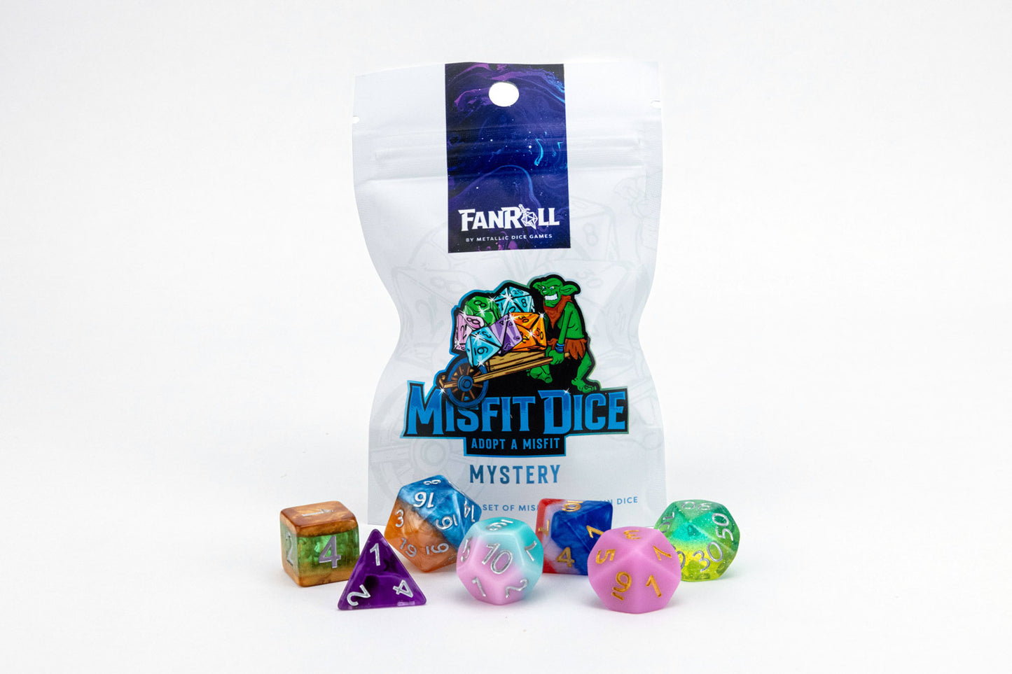 Mystery Misfit Resin Polyhedral Dice Set (7)
