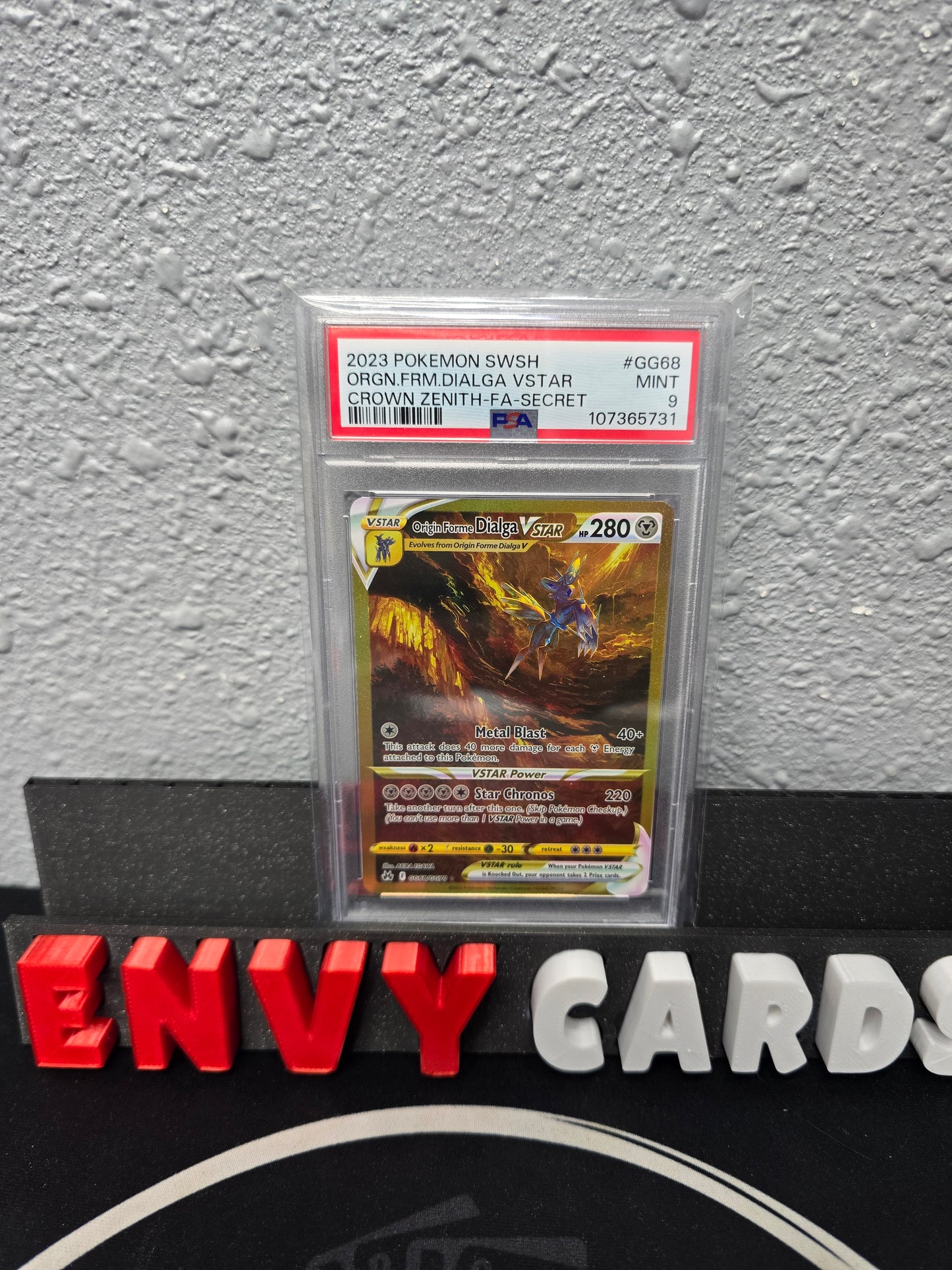 Origin Form Dialga VSTAR Gold Crown Zenith GG68/GG70 PSA 9