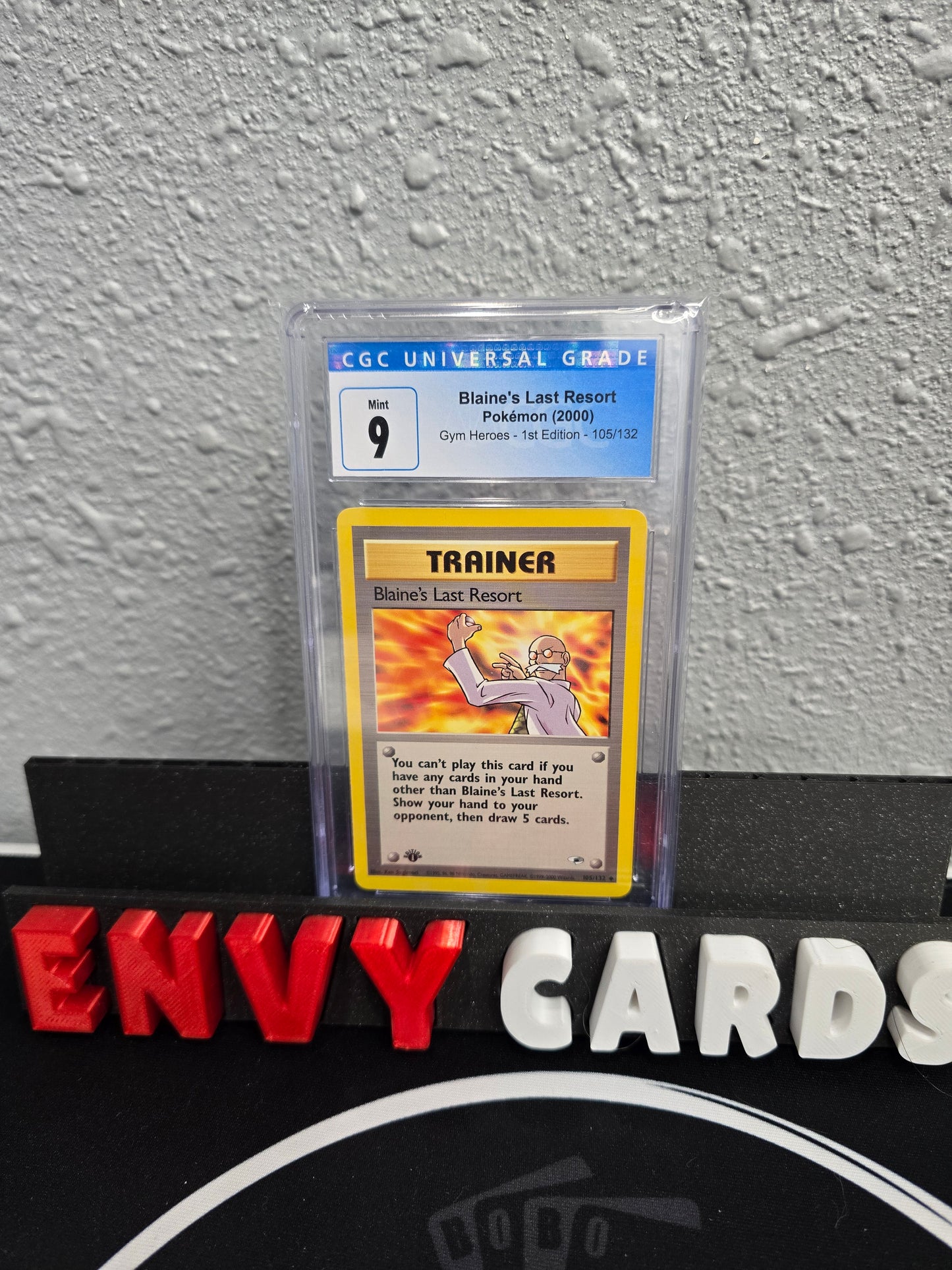 Blaine's Last Resort 1st Edition Gym Heroes CGC 9 Blue Label