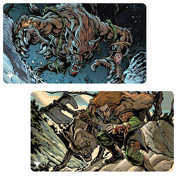 Playmat: MTG Double Sided- Innistrad Remastered- Huntmaster of the Fells / Ravager of the Fells