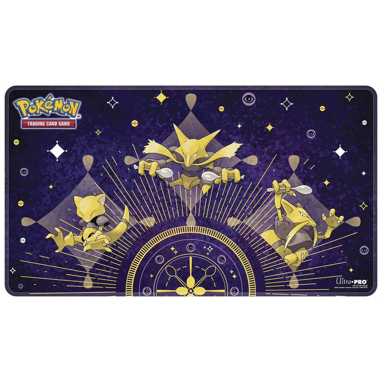 Pokemon TCG: Abra Evolutions Stitched Playmat - White Stitched