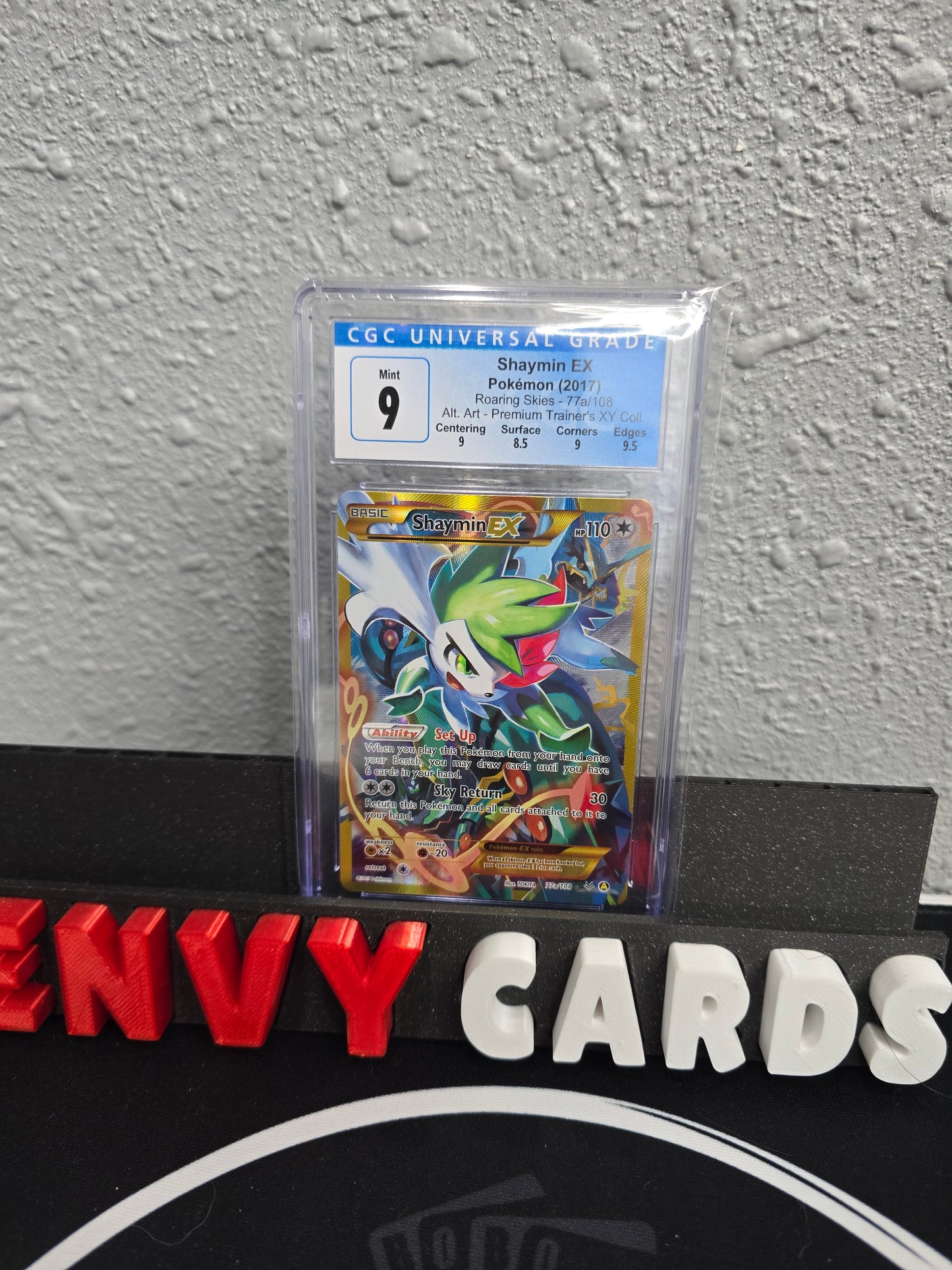 Shaymin EX Alt. Art Roaring Skies 77a/108 CGC 9 Blue Label
