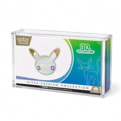 Pokémon 30th Anniversary Celebration UPC ACRYLIC DISPLAY CASE MAGNETIC LID
