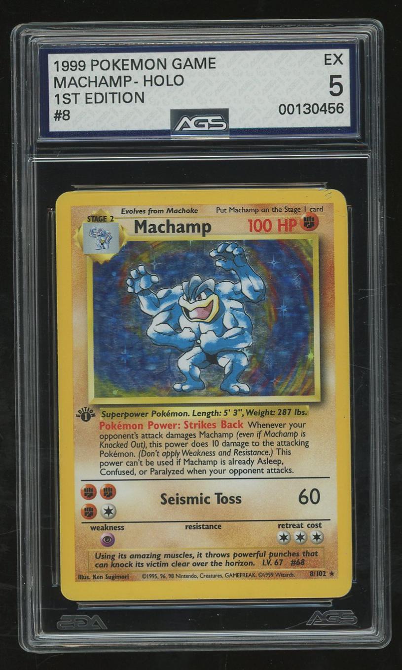 Machamp 1st Edition Holo Base Set 8/102 AGS 5