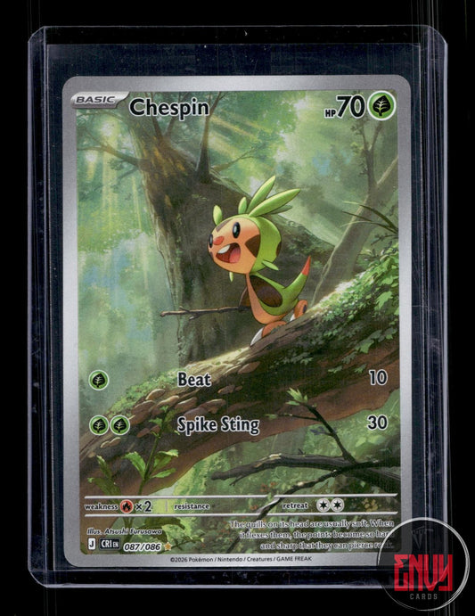 Chespin NM 087/086 IR Chaos Rising Pokemon Holo