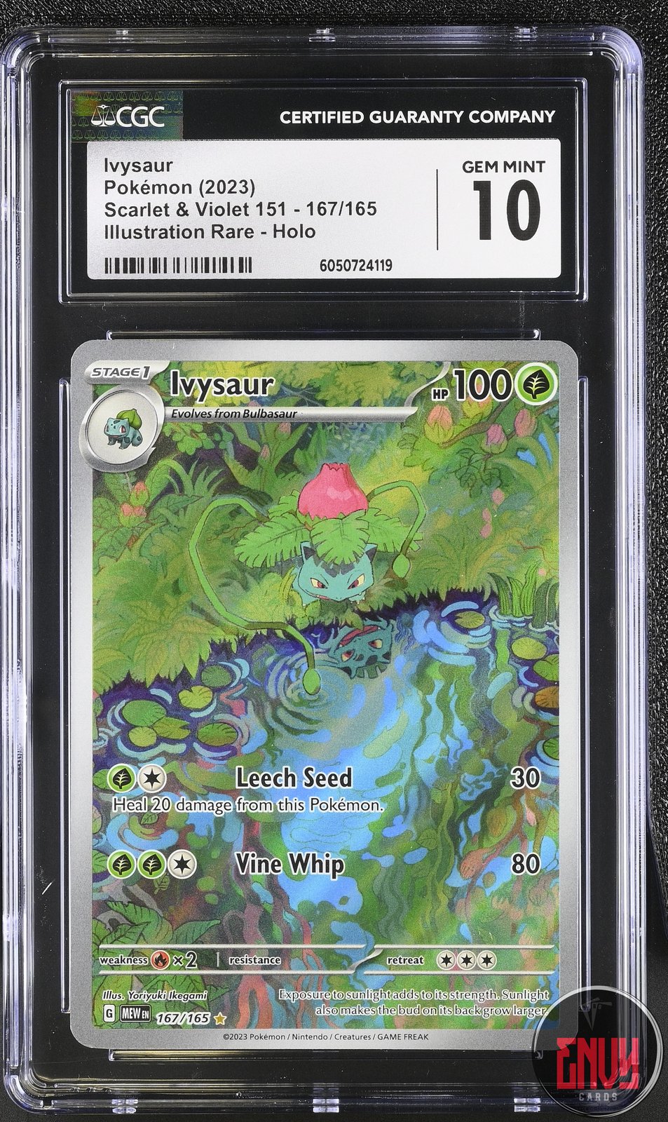 Ivysaur 167/165 Illustration Rare Holo Pokemon CGC 10 Gem Mint