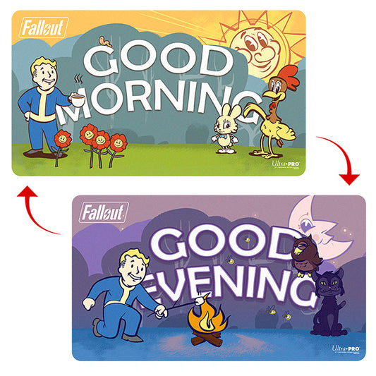 Playmat: Double-sided Fallout Vault Boy- Good Morning/Good Evening