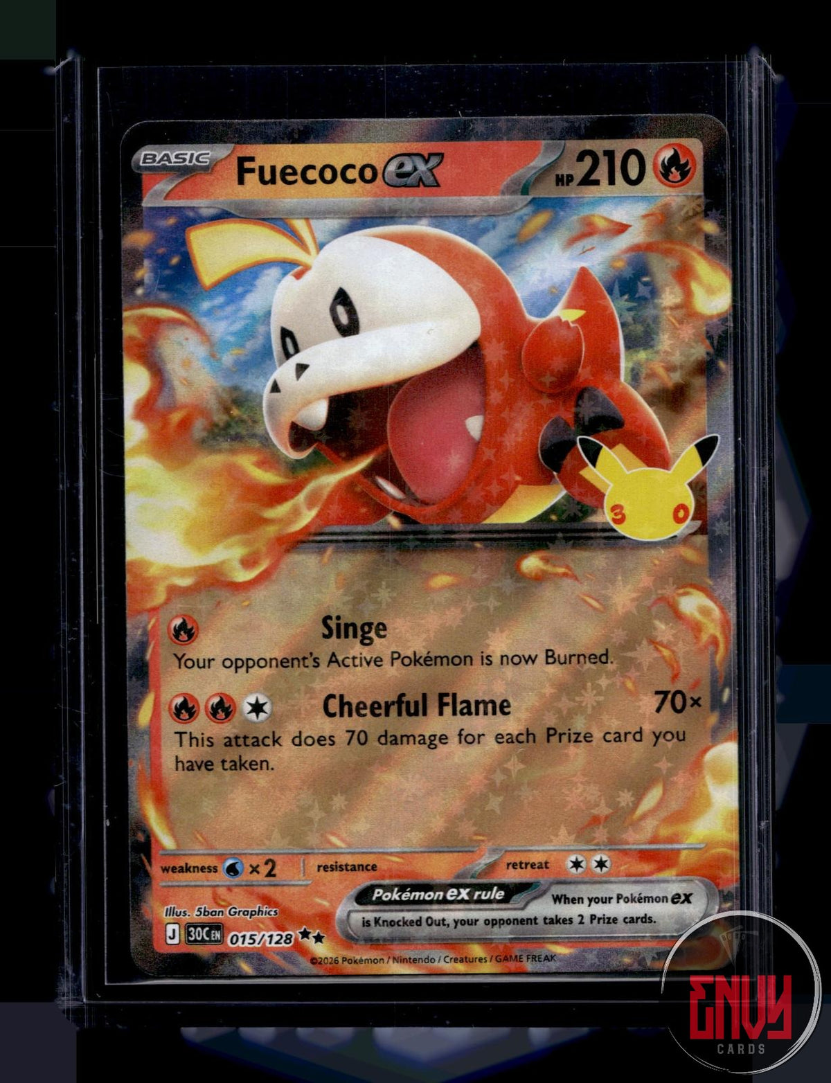 Fuecoco ex NM 015/128 RR ME: 30th Celebration Pokemon Holo