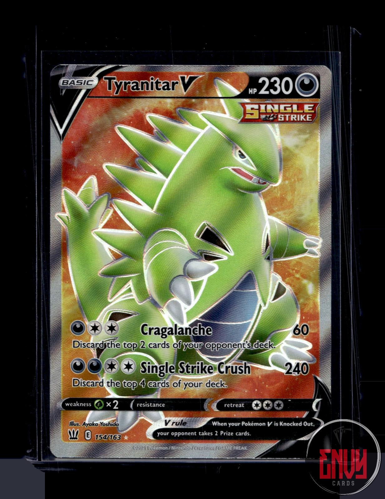 Tyranitar V Lightly Played 154/163 Ultra Rare Battle Styles Pokemon
