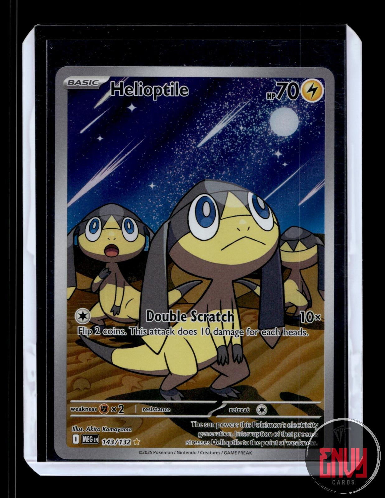 Helioptile Near Mint 143/132 Illustration Rare Mega Evolution Pokemon