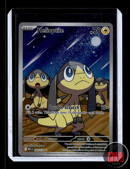 Helioptile Near Mint 143/132 Illustration Rare Mega Evolution Pokemon