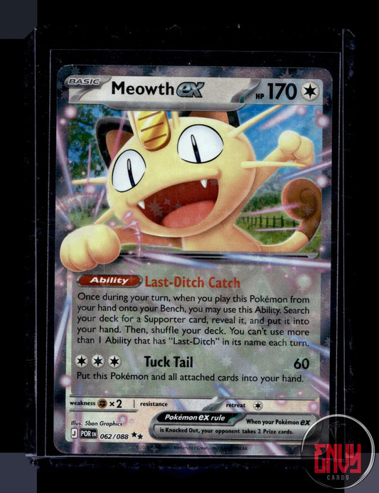 Meowth ex Near Mint 062/088 Double Rare Perfect Order Pokemon