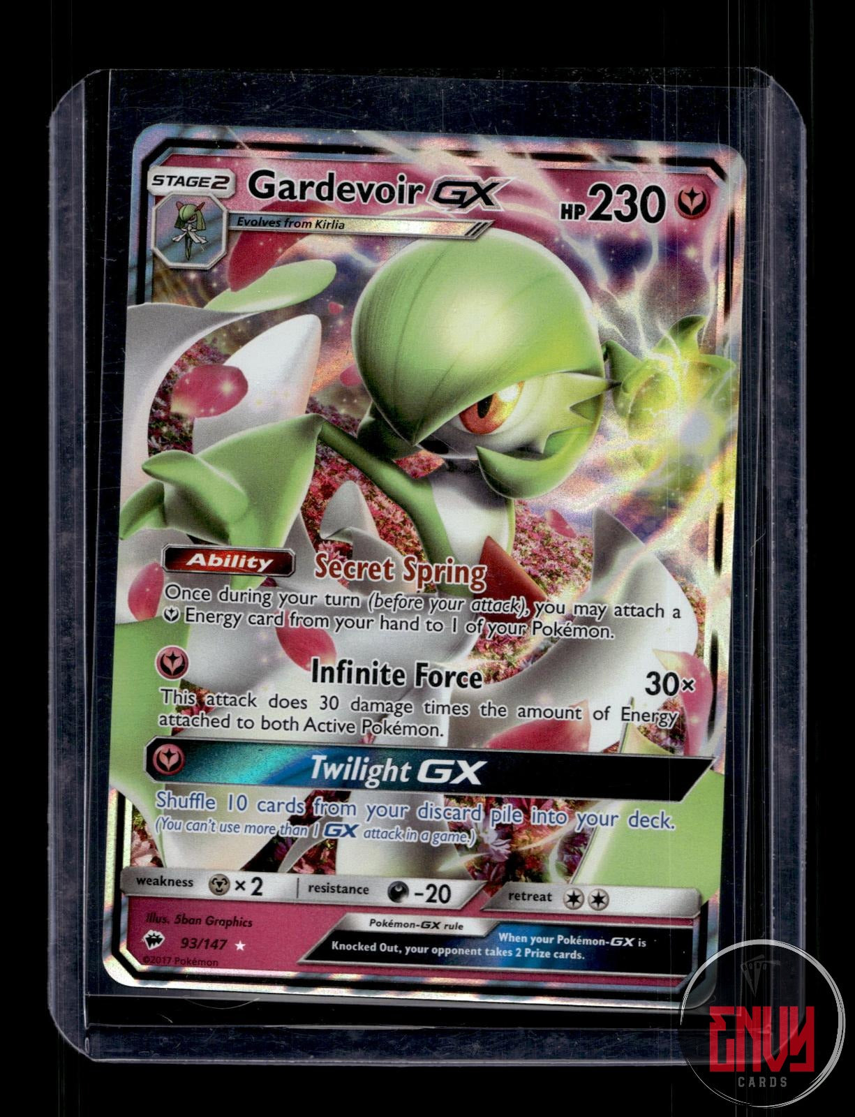 Gardevoir GX Near Mint 93/147 GX Rare Burning Shadows Pokemon Holo