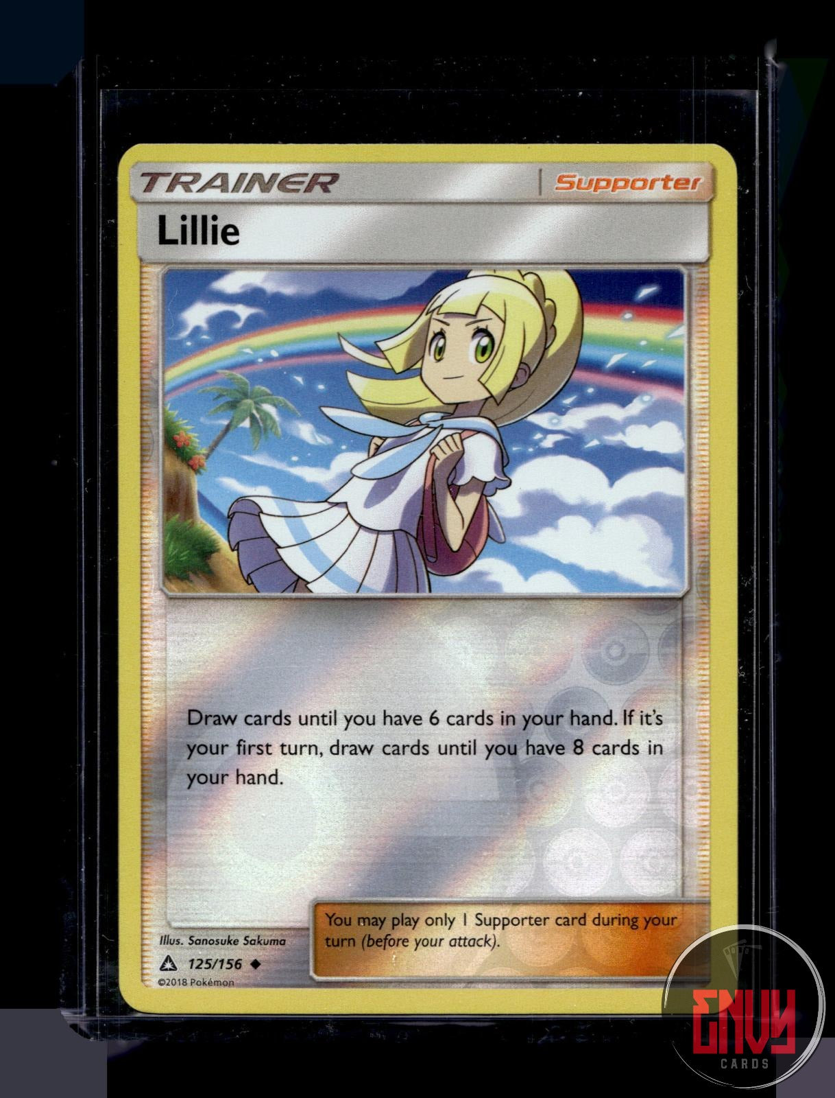 Lillie Near Mint 125/156 Uncommon Ultra Prism Pokemon Reverse Holo