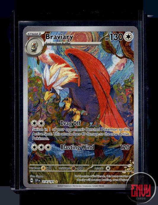 Braviary Near Mint 214/191 Illustration Rare Surging Sparks Pokemon