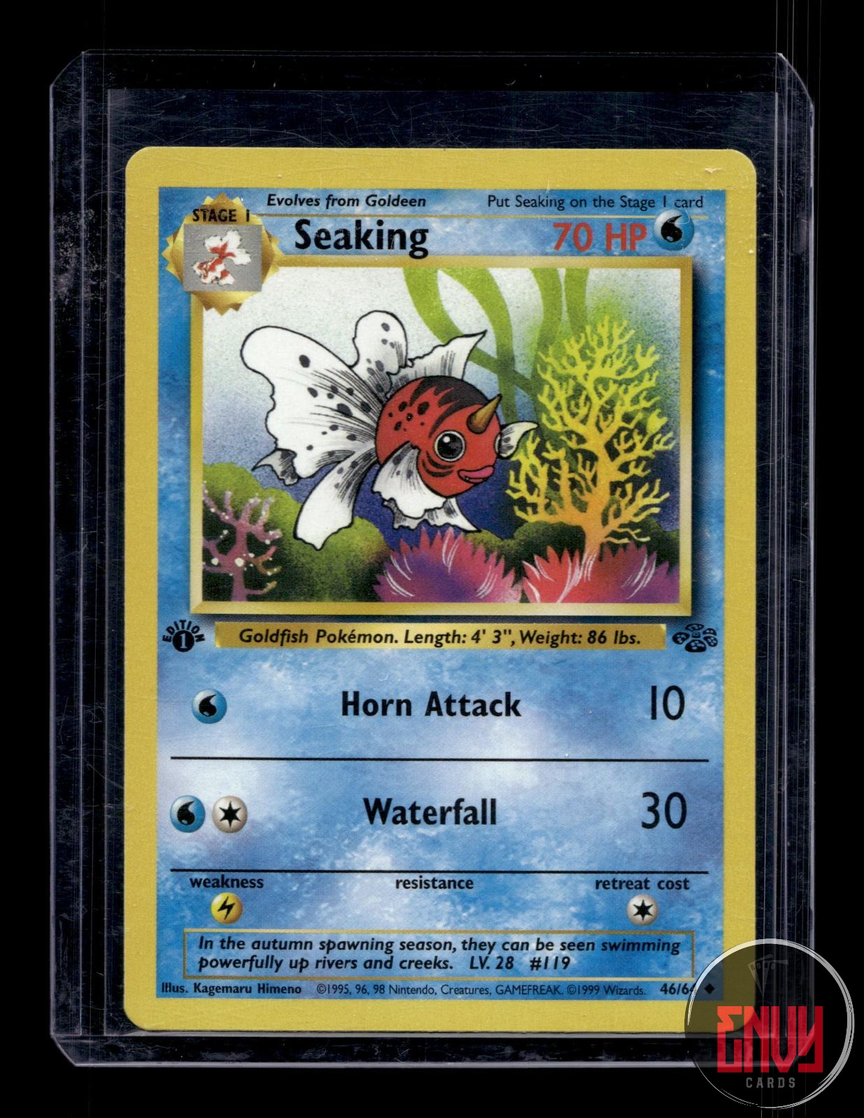 Seaking Lightly Played 46/64 Uncommon Jungle Pokemon 1st Edition