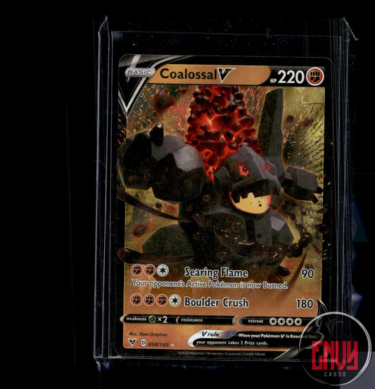 Coalossal V Near Mint 098/185 V Rare Vivid Voltage Pokemon Holo