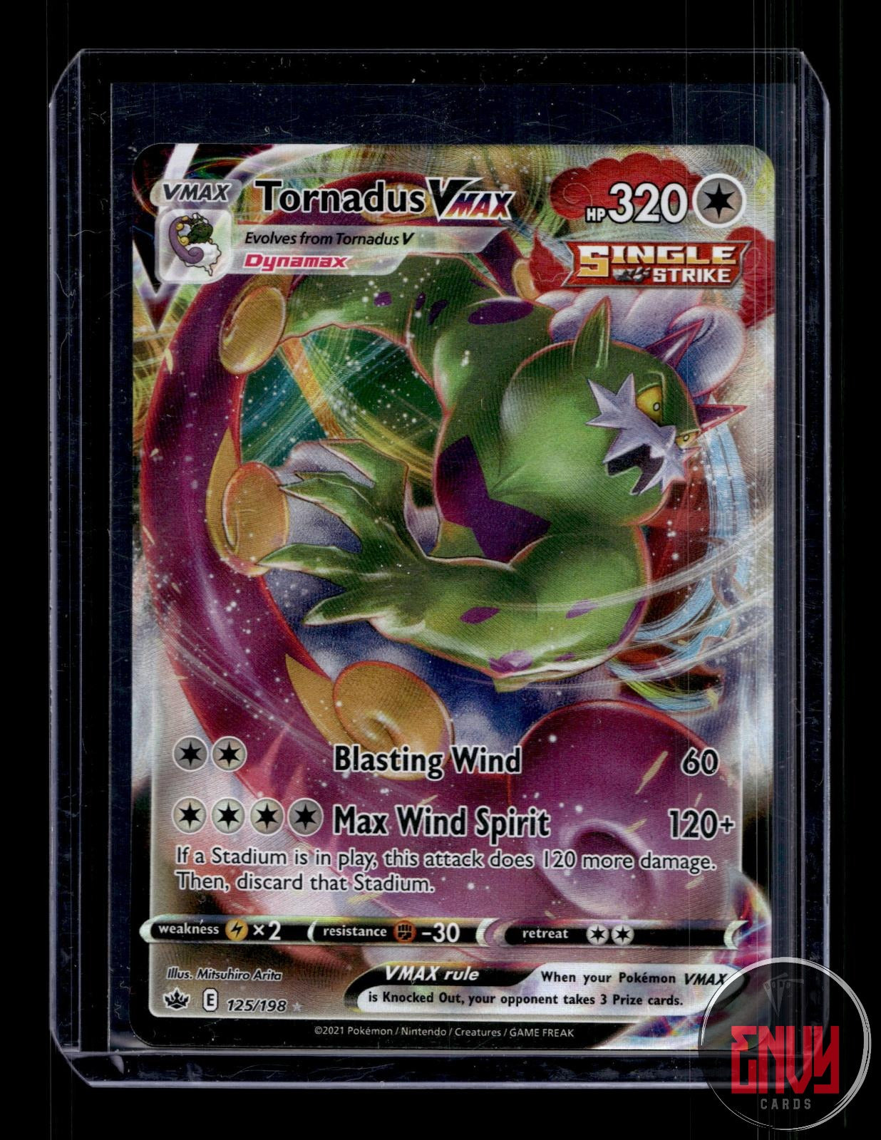 Tornadus VMAX Near Mint 125/198 VMAX Rare Chilling Reign Pokemon Holo