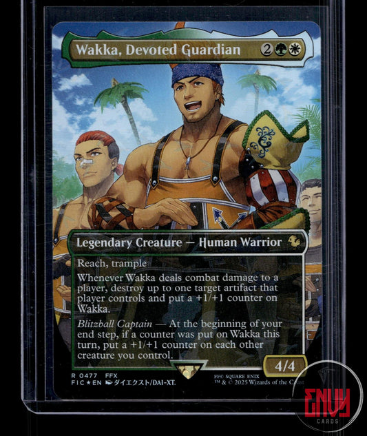 Wakka, Devoted Guardian (Borderless) (Chocobo Track Foil) NM 477 FIC