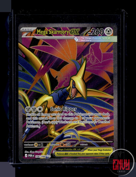 Mega Skarmory ex Near Mint 106/088 Ultra Rare Perfect Order Pokemon