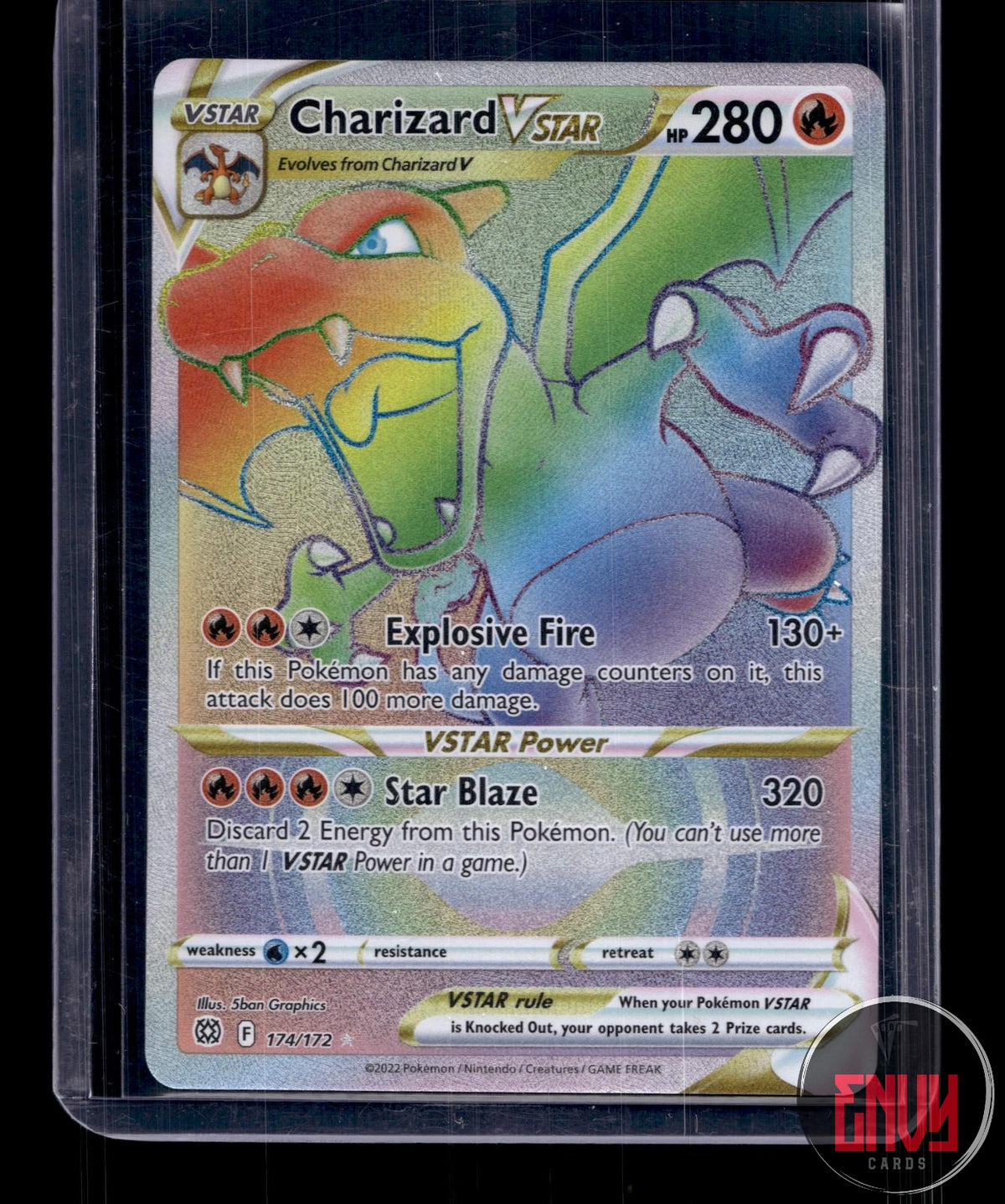 Charizard VSTAR NM 174/172 Rainbow Brilliant Stars Pokemon Holo