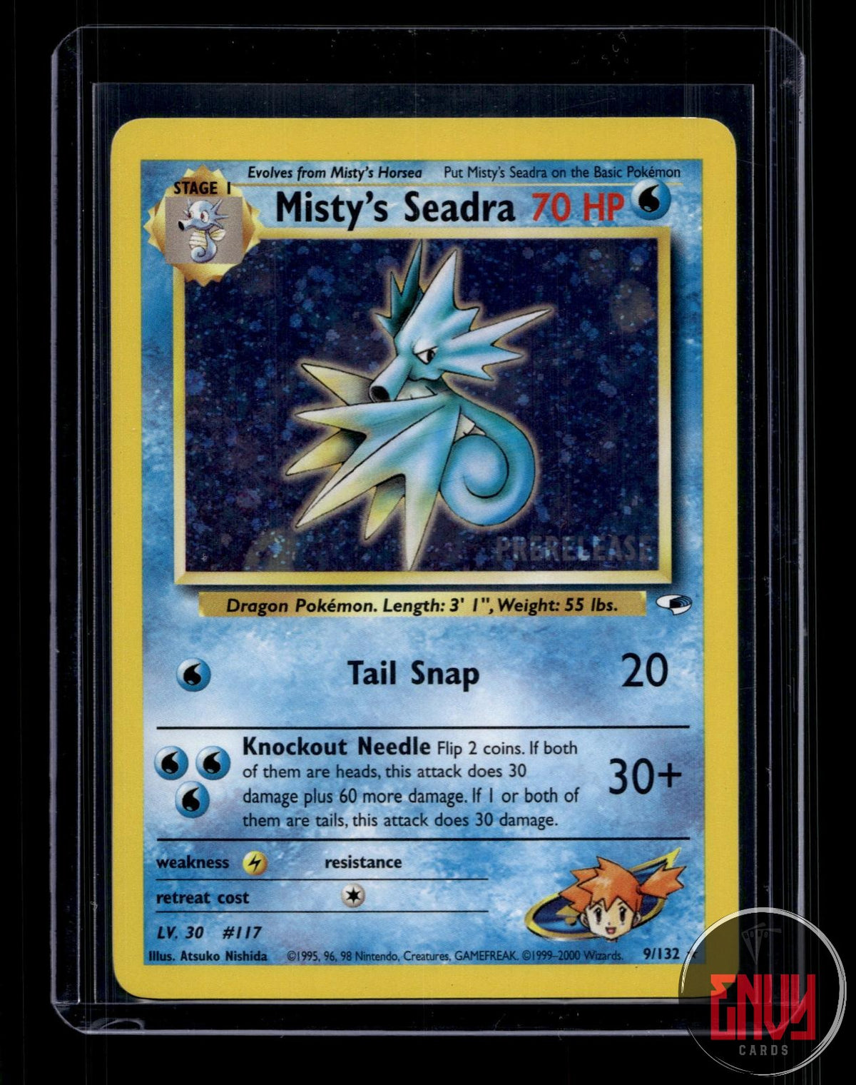 Misty's Seadra (Prerelease) Near Mint 009/132 Promo WoTC Promo Pokemon Holo