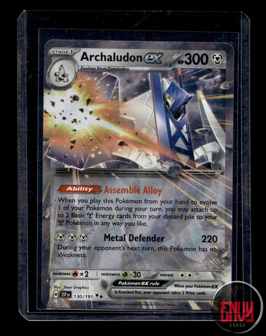 Archaludon ex Near Mint 130/191 Double Rare Surging Sparks Pokemon